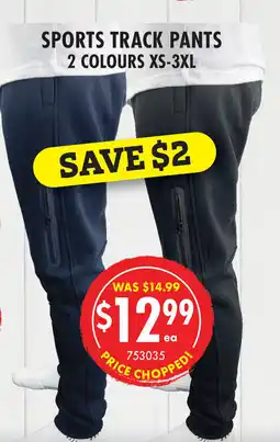 SPORTS TRACK PANTS 2 COLOURS XS-3XL