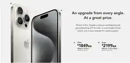 Harvey Norman iPhone 15 Pro." offer