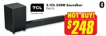 The Good Guys TCL 2.1Ch 240W Soundbar offer