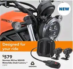 Navman MiVue M820D Motorbike Dash Camera.