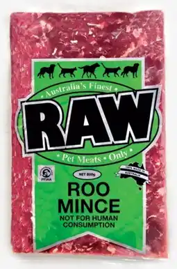 IGA Raw Pet Mince 800g Selected Varieties (Refrigerated Pet Food) offer
