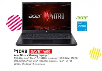 Harvey Norman Acer Nitro V Gaming Laptop. offer