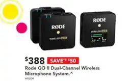 Harvey Norman Rode GO II Dual-Channel Wireless Microphone System. offer