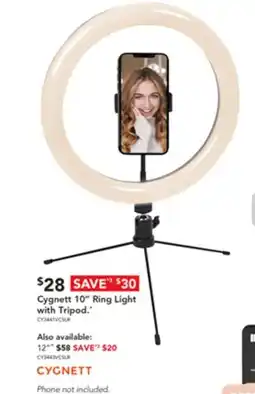 Harvey Norman Cygnett 10″ Ring Light with Tripod. offer