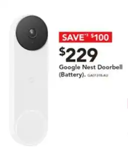 Harvey Norman Google Nest Doorbell offer