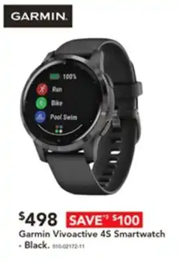 Harvey Norman Garmin Vivoactive 4S Smartwatch - Black. offer