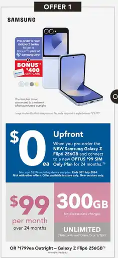 Harvey Norman Galaxy Z Flip6 256GB offer