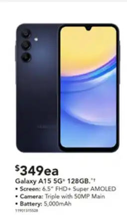 Harvey Norman Galaxy A15 5G 128GB. offer