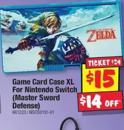 JB Hi-Fi Game Card Case XL For Nintendo Switch (Master Sword Defense) offer
