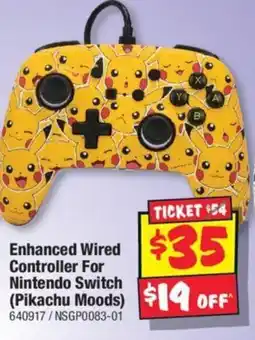 JB Hi-Fi Enhanced Wired Controller For Nintendo Switch offer