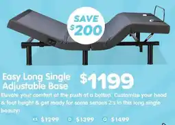 ComfortStyle Furniture & Bedding Easy Long Single Adjustable Base offer
