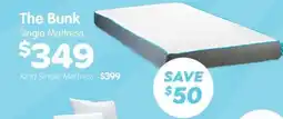 ComfortStyle Furniture & Bedding The Bunk Single Mattress offer