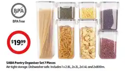 Coles SABA Pantry Organiser Set 7 Pieces offer