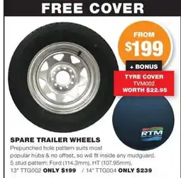 SPARE TRAILER WHEELS