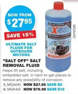 Road Tech Marine "SALT OFF" SALT REMOVAL FLUID offer