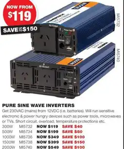 Road Tech Marine PURE SINE WAVE INVERTERS offer