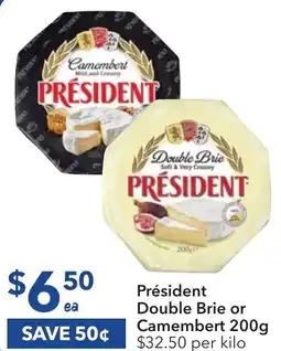 Ritchies Président Double Brie or Camembert 200g offer