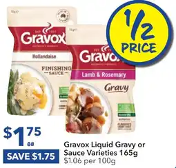 Ritchies Gravox Liquid Gravy or Sauce Varieties offer