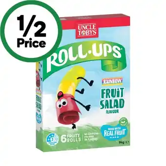 Woolworths Uncle Tobys Roll-Ups 94g Pk 6 offer