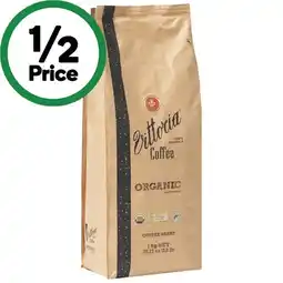 Woolworths Vittoria Organic Beans or Ground Coffee 1 kg offer