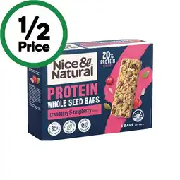 Woolworths Nice & Natural Nut Butter Bars 175g Pk 5 or Wholeseed Bars 150g Pk 5 offer