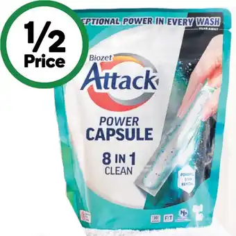 Woolworths Biozet Attack Power Laundry Capsules Pk 30 offer