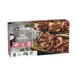 Woolworths Woolworths COOK Slow Cooked Pork Shoulder with BBQ Sauce 560g offer