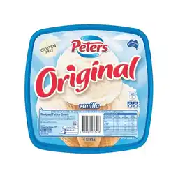 Woolworths Peters Original Ice Cream 4 Litre – From the Freezer offer
