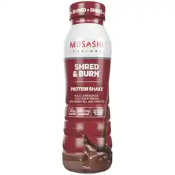 Woolworths Musashi Shred & Burn Ready To Drink Shake 375ml offer