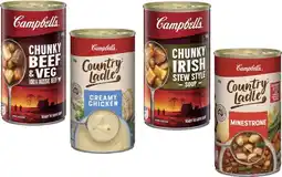 Coles Campbell's Country Ladle or Chunky Soup 495g-505g offer