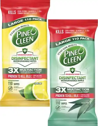 Coles Pine O Cleen Disinfectant Wipes 110 Pack offer