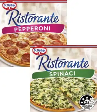 Coles Dr Oetker Ristorante Pizza 310g-390g offer