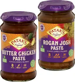 Coles Patak's Curry Paste 283g-312g offer