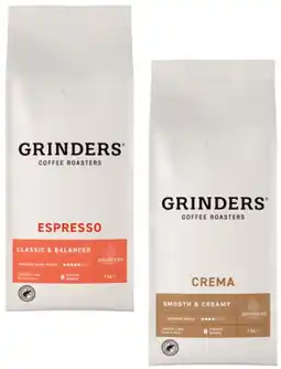 Coles Grinders Coffee Beans 1kg offer