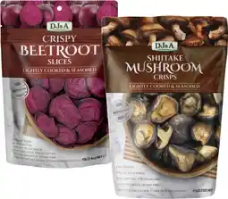 Coles DJ&A Vegetable Crisps 45g-100g offer