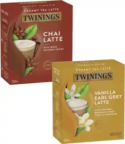 Coles Twinings Tea Latte 10 Pack offer