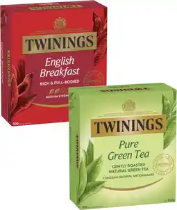 Coles Twinings Tea Bags 80 Pack-100 Pack offer