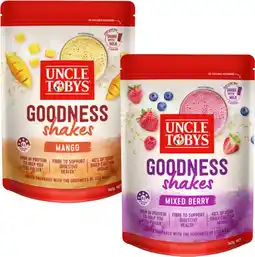 Coles Uncle Tobys Goodness Shakes 140g offer