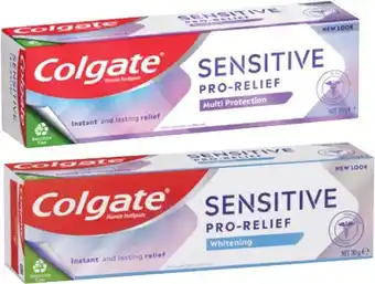 Coles Colgate Sensitive Pro Relief Toothpaste 110g offer