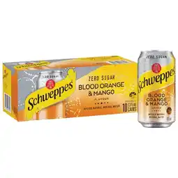 Woolworths Schweppes Infused Mineral Water Cans 10 x 375ml offer