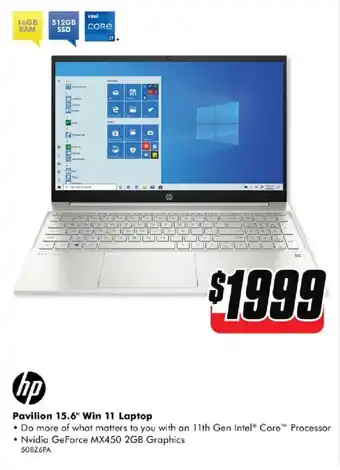 The Good Guys HP Pavilion 15.6" Win 11 Laptop offer