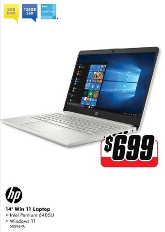 The Good Guys HP 14" Win 11 Laptop offer