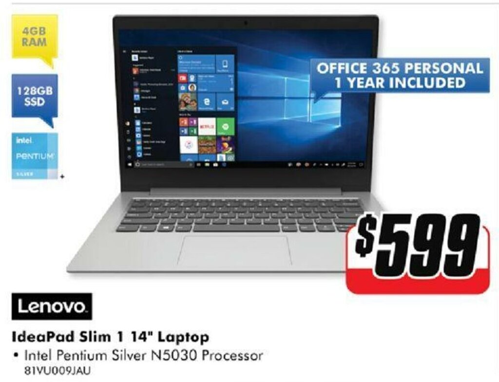 The Good Guys Lenovo IdeaPad Slim 1 14" Laptop offer
