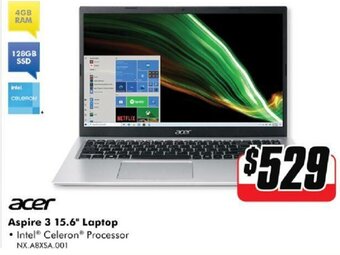 The Good Guys Acer Aspire 3 15.6" Laptop offer