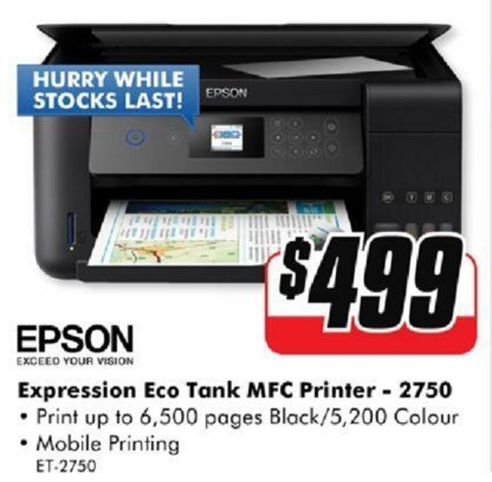 The Good Guys Epson Expression Eco Tank MFC Printer - 2750 offer