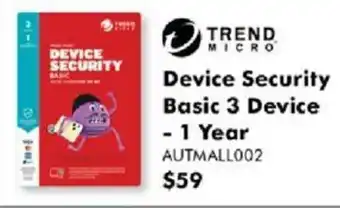 Trend Micro Device Security Basic 3 Device - 1Year
