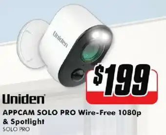 Uniden APPCAM Solo Pro Wire-Free 1080p & Spotlight