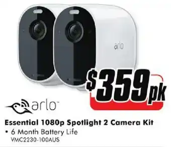 Arlo Essential 1080p Spotlight 2 Camera Kit
