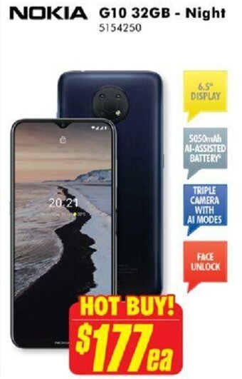 The Good Guys Nokia G10 32GB - Night offer