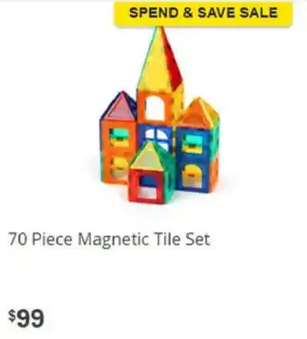 70 Piece Magnetic Tile Set
